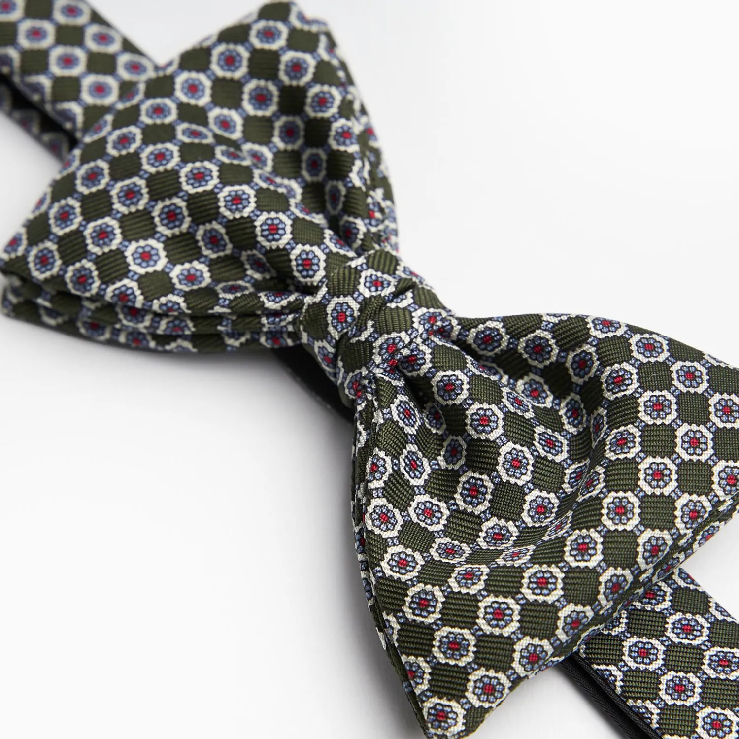 Dark Green Pre-Knotted Bowtie Small Flower Pattern>E.Marinella Cheap