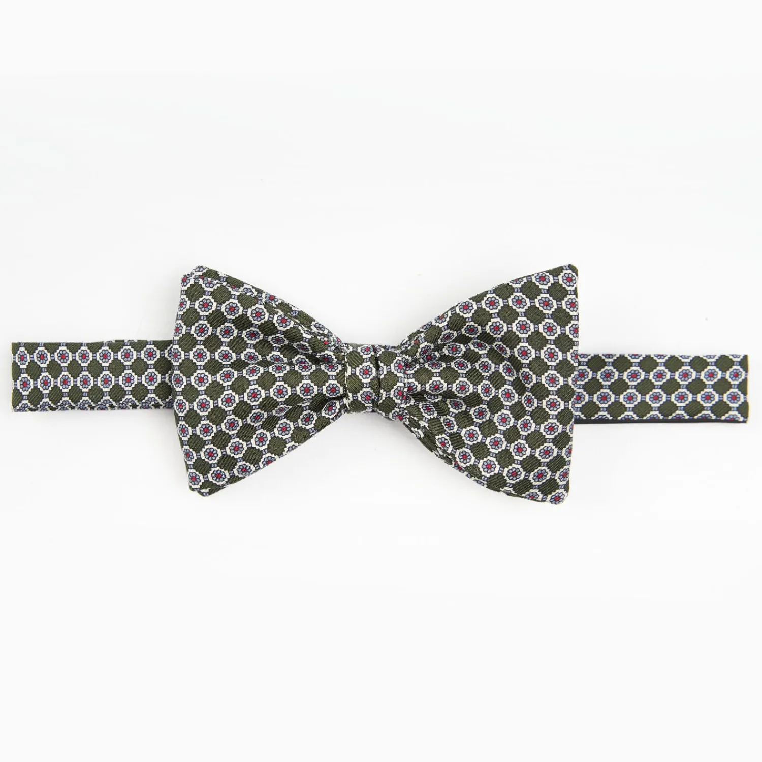 Dark Green Pre-Knotted Bowtie Small Flower Pattern>E.Marinella Cheap