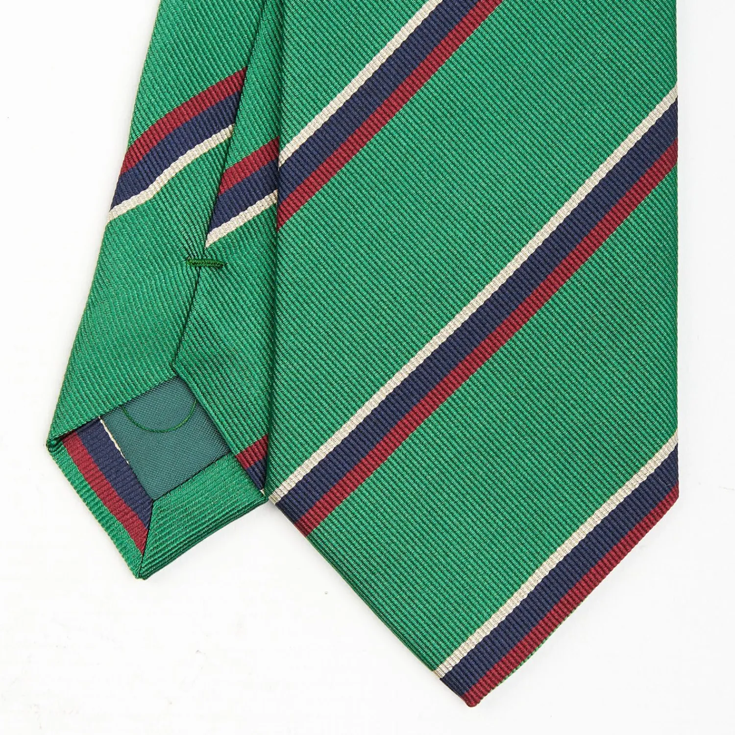 Dark Green Sartorial Striped Tie>E.Marinella Best