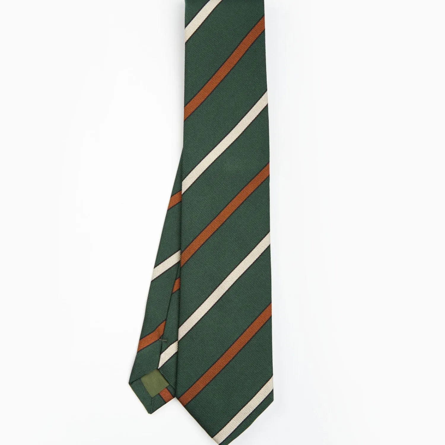 Dark Green Sartorial Striped Silk Tie>E.Marinella Flash Sale