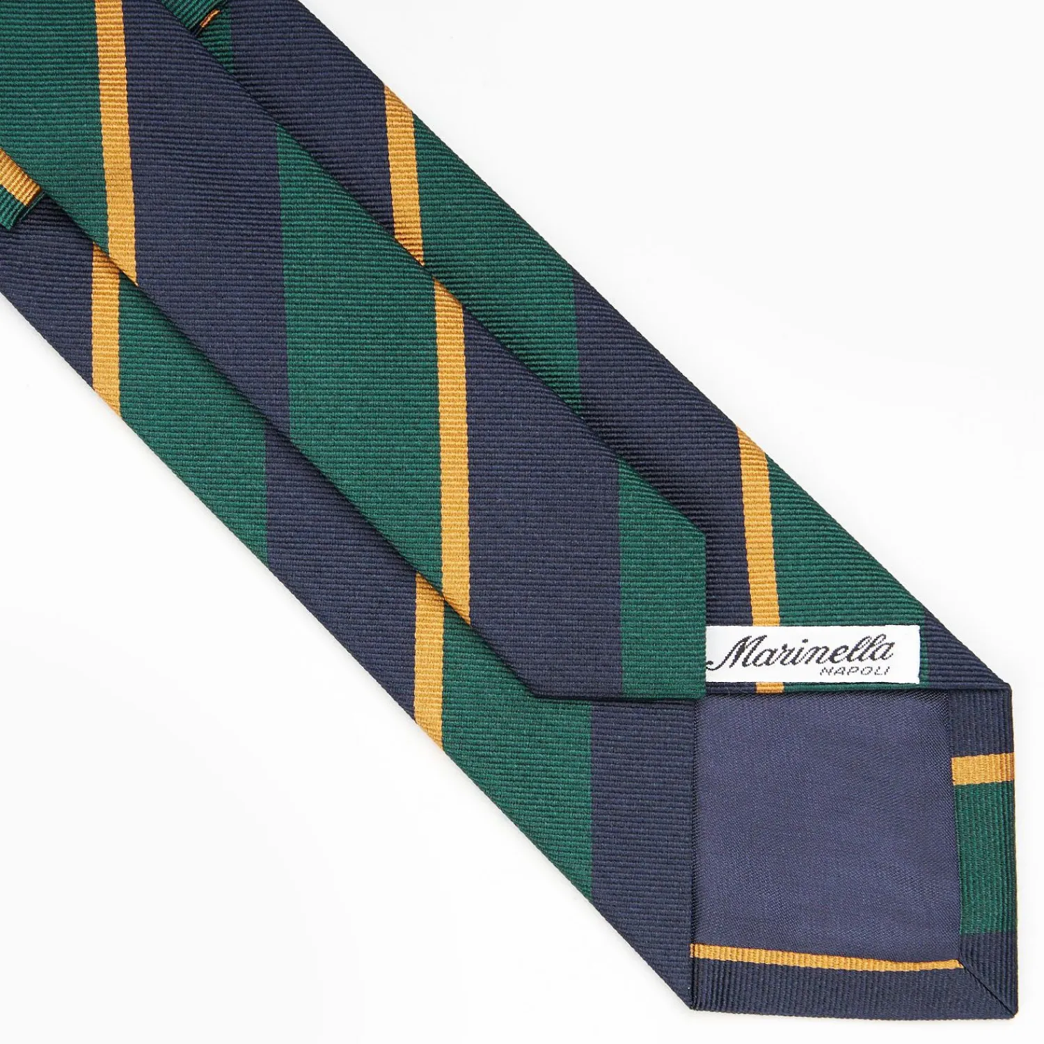 Dark Green Sartorial Striped Silk Tie>E.Marinella Outlet