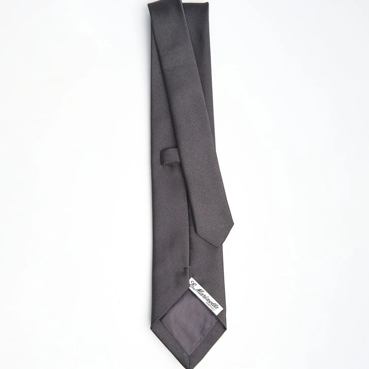 Dark Grey Sartorial Jacquard Silk Tie - Solid Colours>E.Marinella Cheap
