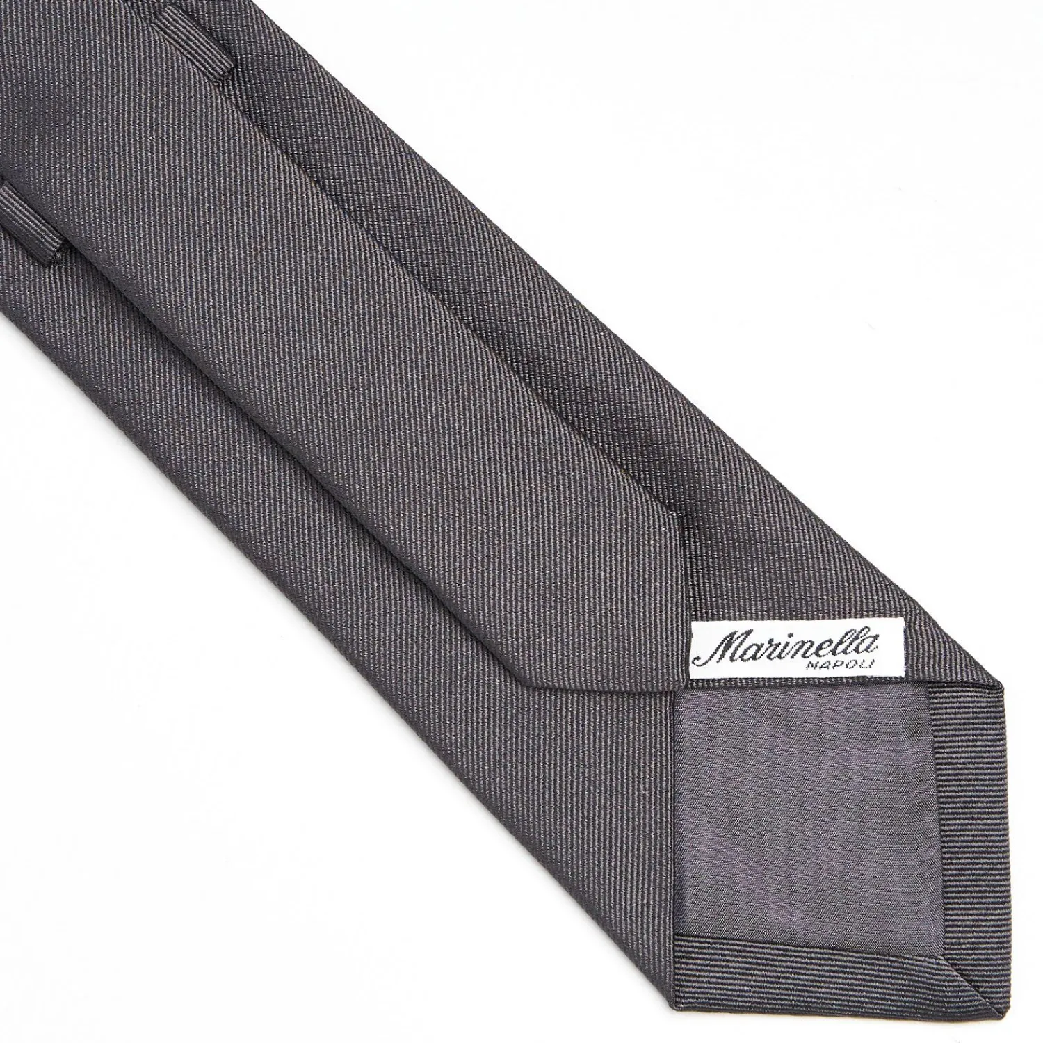 Dark Grey Sartorial Jacquard Silk Tie - Solid Colours>E.Marinella Cheap
