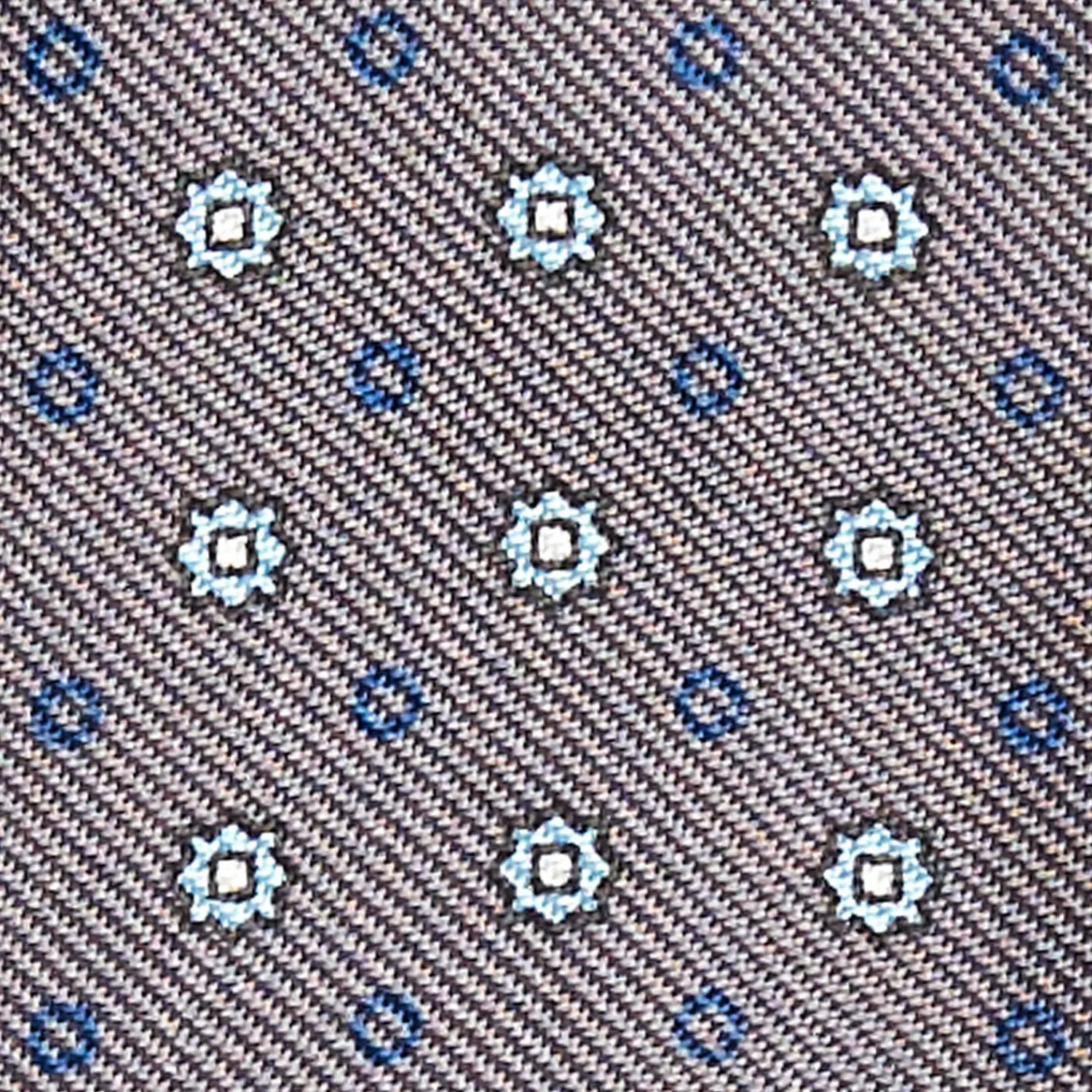 Dark Grey Silk Bowtie To Self-Tie - Small Flower Pattern>E.Marinella New