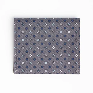 Dark Grey Small Wallet In Silk And Leather>E.Marinella Flash Sale