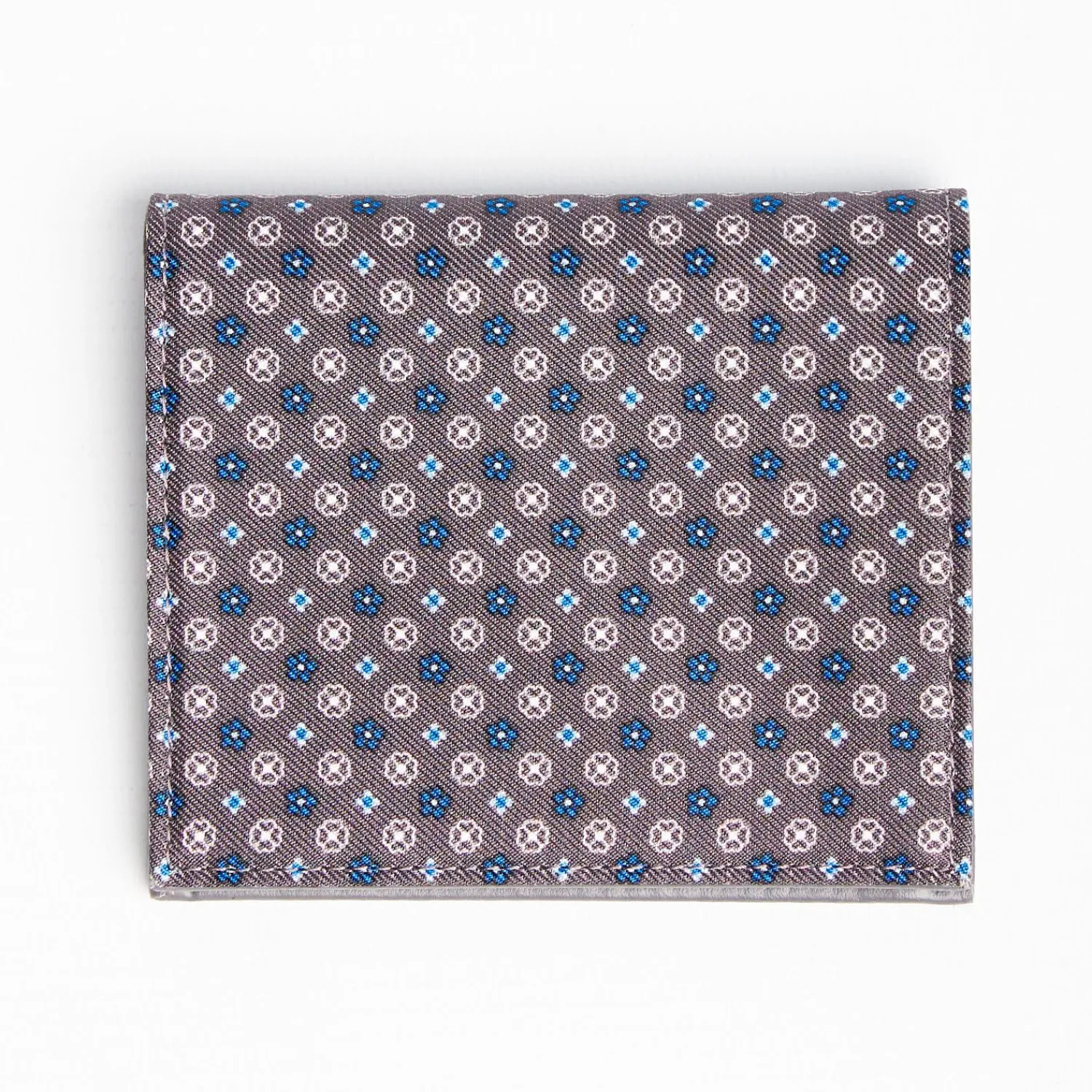Dark Grey Small Wallet In Silk And Leather>E.Marinella Hot