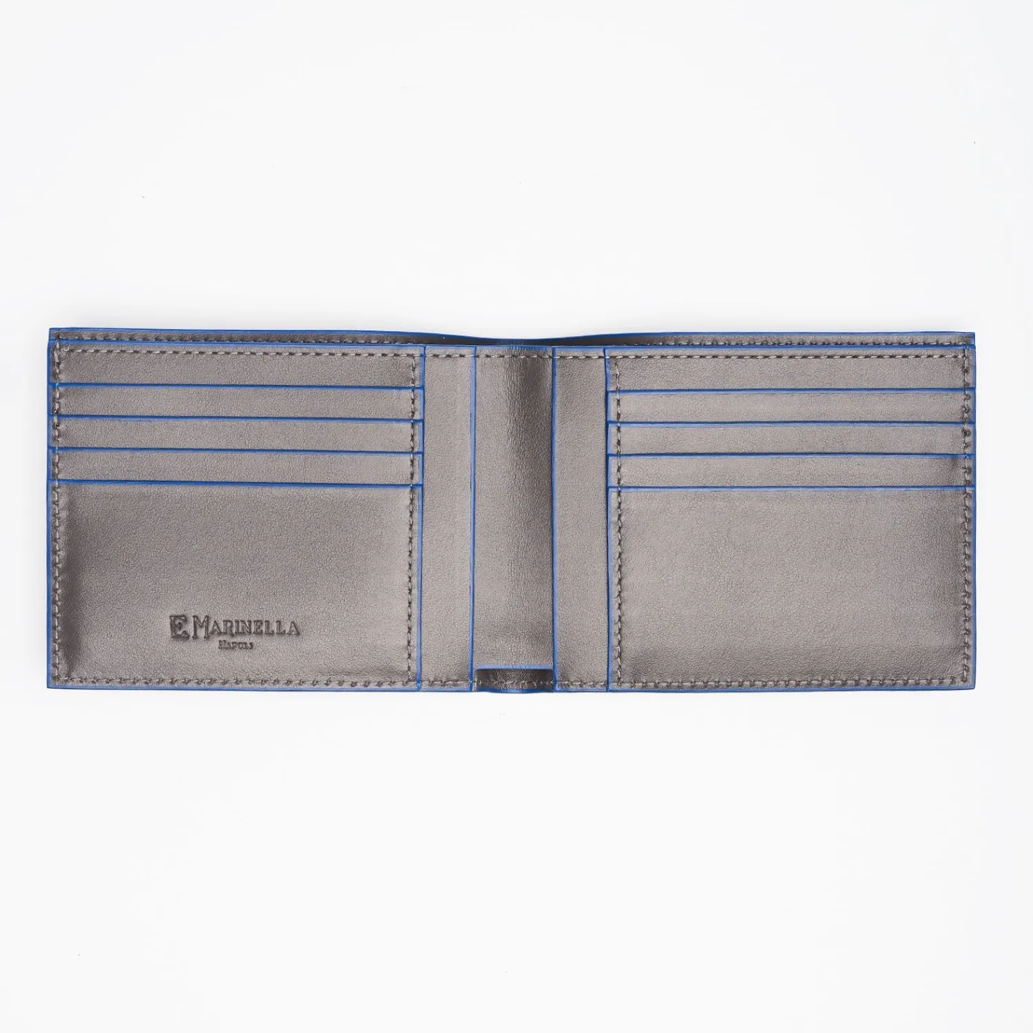 Dark Grey Smooth Leather Horizontal Wallet>E.Marinella Best Sale