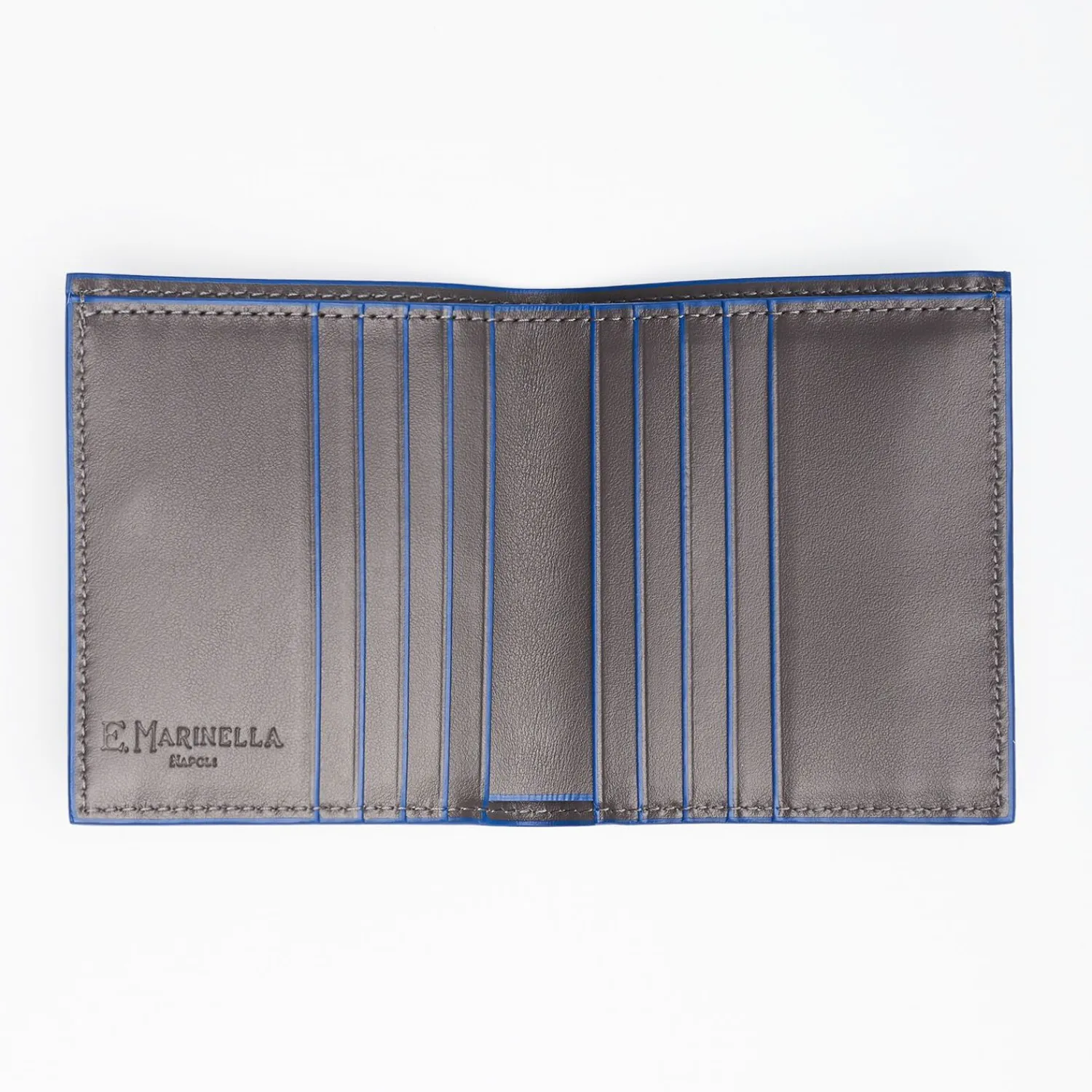 Dark Grey Smooth Leather Small Wallet>E.Marinella Sale