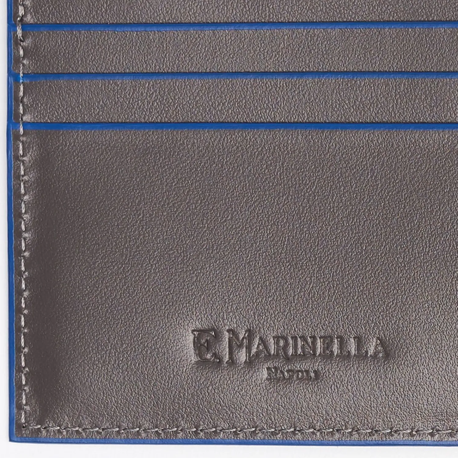 Dark Grey Smooth Leather Horizontal Wallet>E.Marinella Best Sale