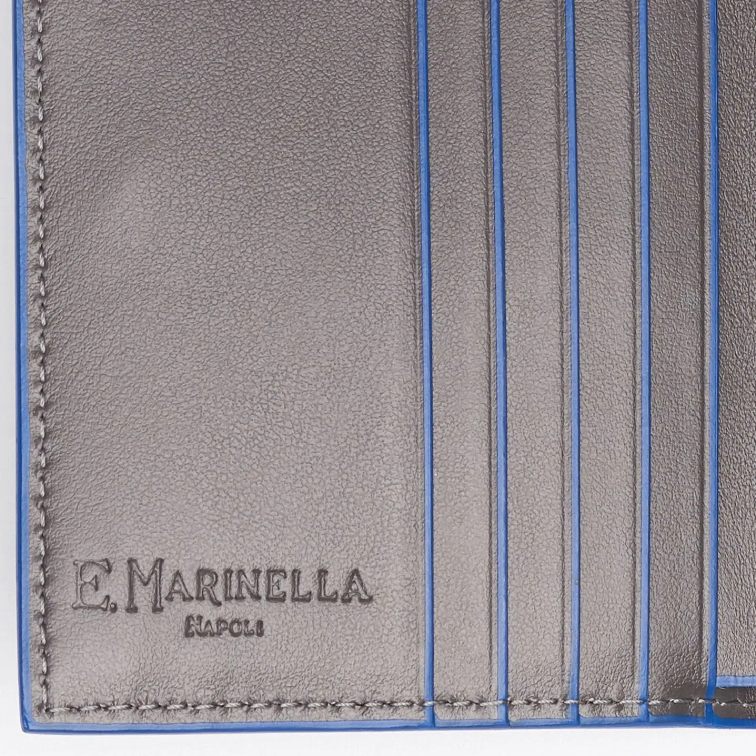 Dark Grey Smooth Leather Small Wallet>E.Marinella Sale