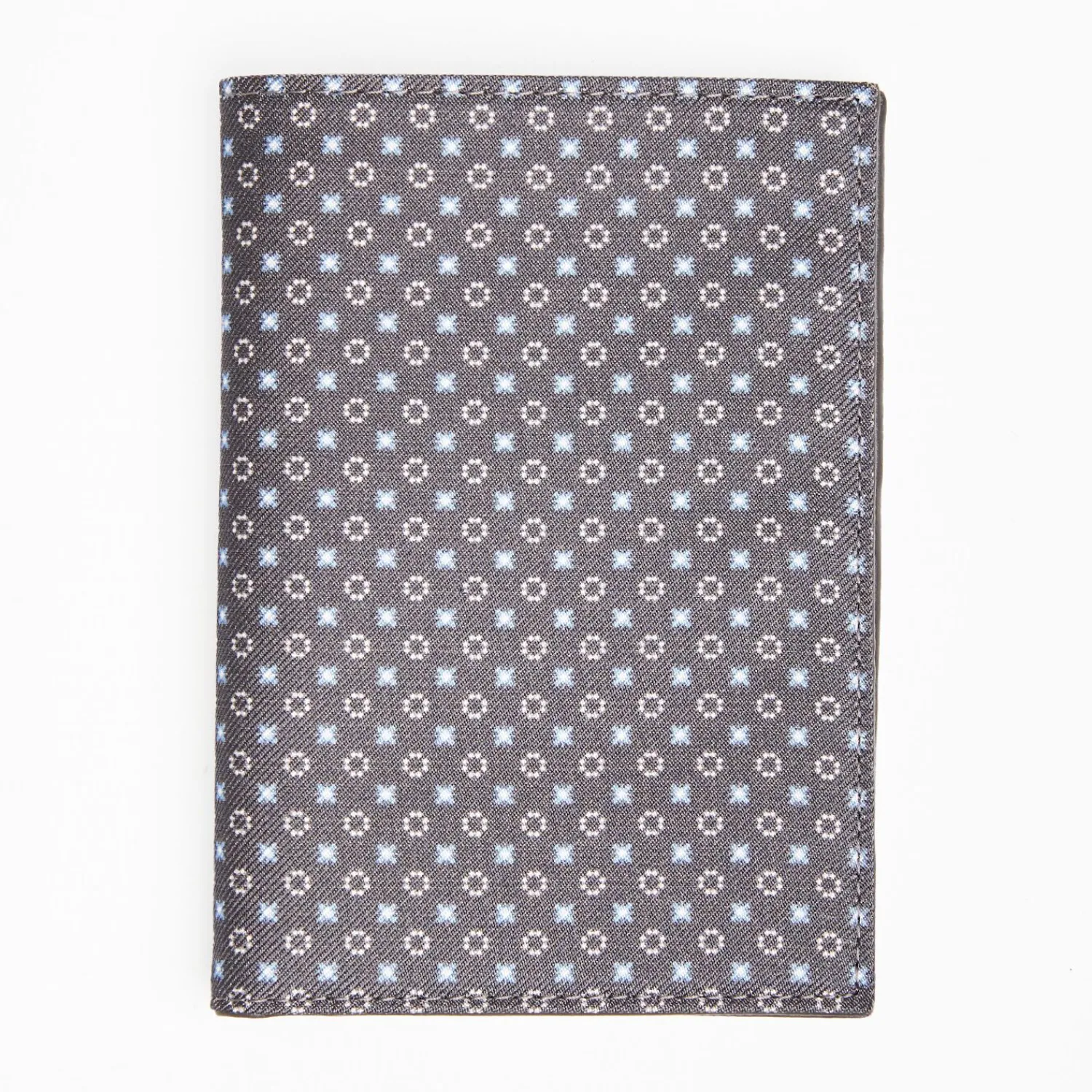 Dark Grey Vertical Wallet In Silk And Leather>E.Marinella Online