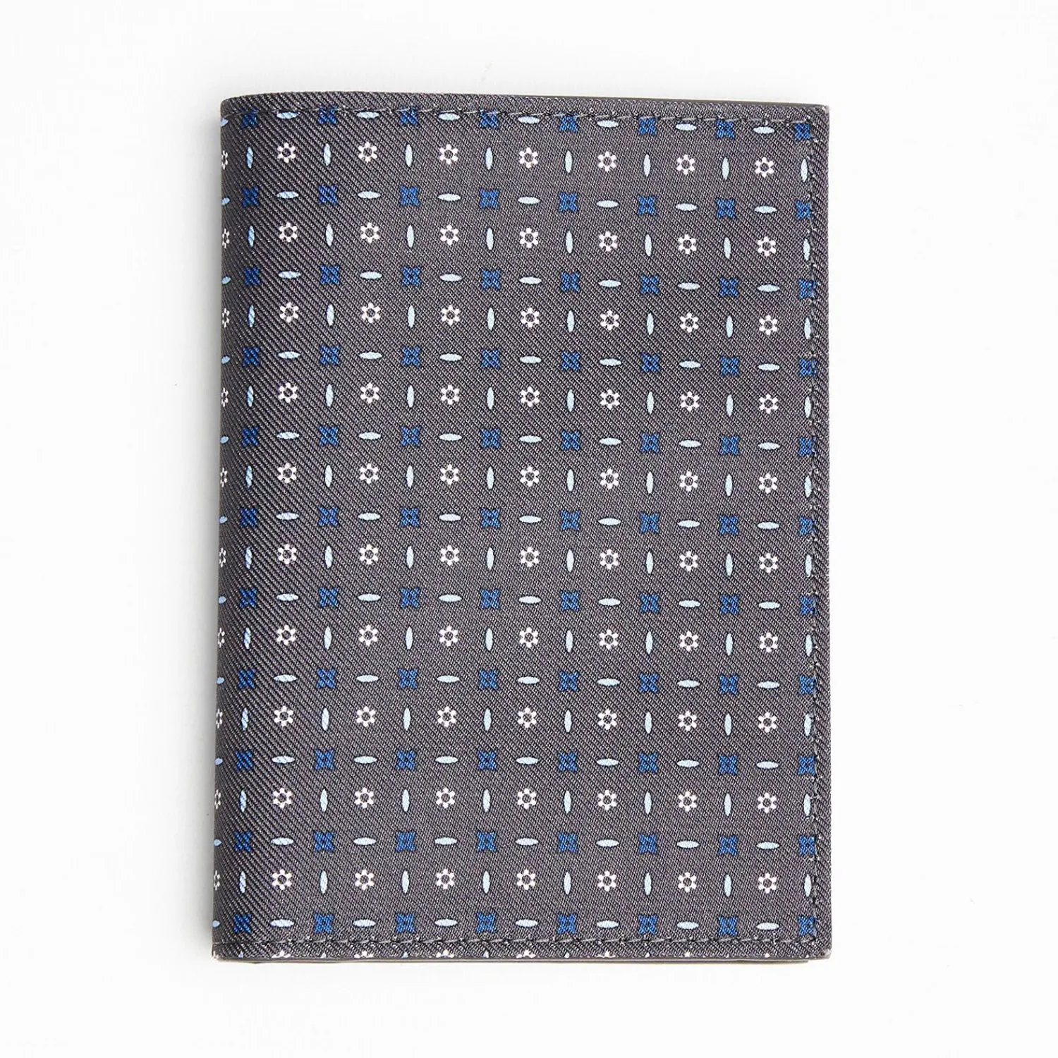Dark Grey Vertical Wallet In Silk And Leather>E.Marinella Outlet