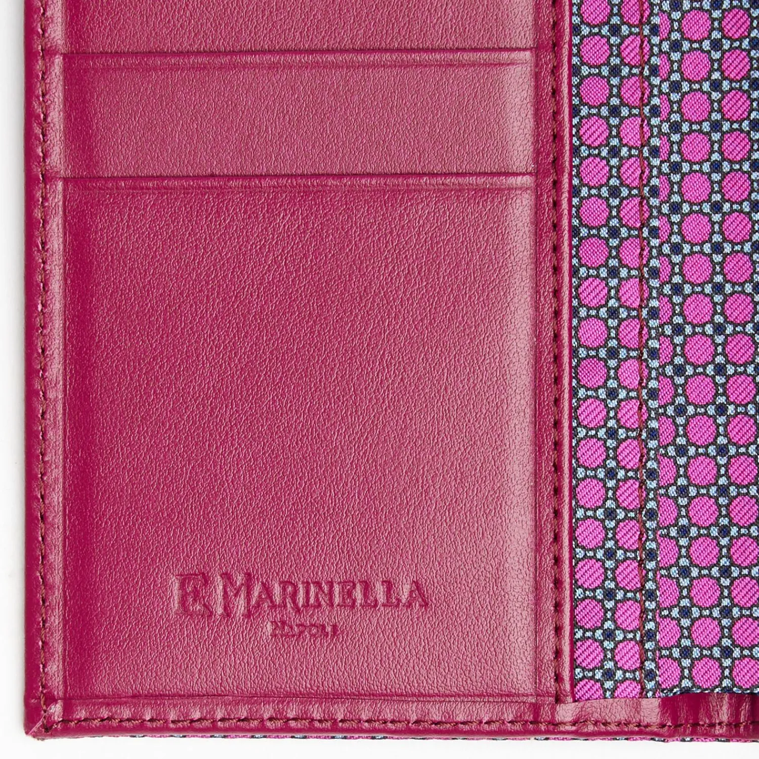 Fuchsia Vertical Wallet In Silk And Leather>E.Marinella Cheap