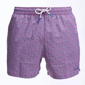 Fucsia Swim Short- Large Flower Pattern>E.Marinella Store