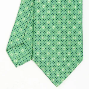Green Sartorial Classic Silk Tie - Small Flower Pattern>E.Marinella Cheap