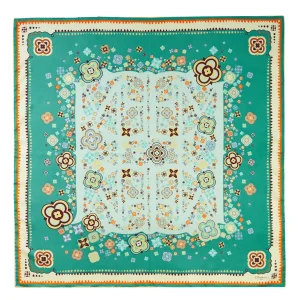 Green Silk Scarf 90 - World Of Archivio Flowers 1961>E.Marinella Fashion