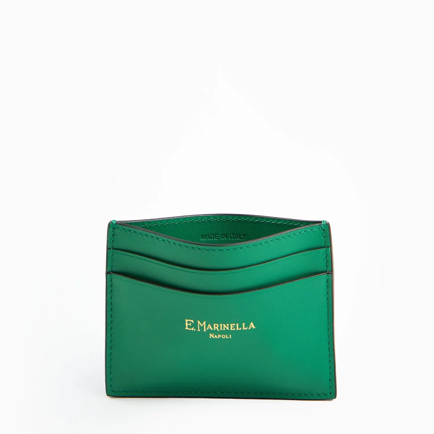 Green Small Credit Card Holder In Soft Leather>E.Marinella Flash Sale