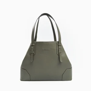 Green Textured Leather Tote Bag>E.Marinella Fashion