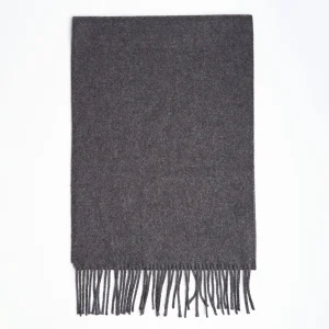 Grey Solid Wool Scarf>E.Marinella Clearance
