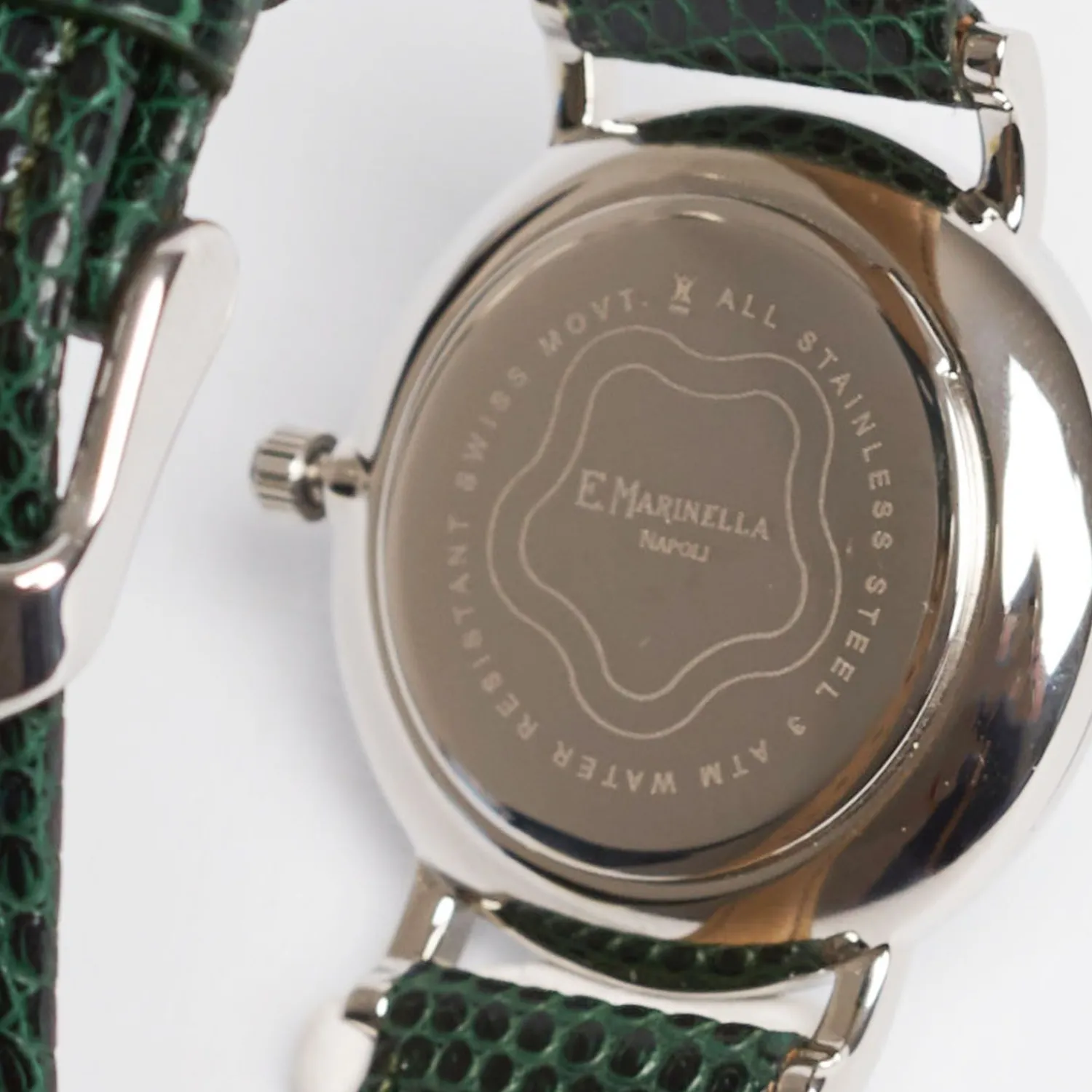 Ladies' Dark Green Leather Watch>E.Marinella Discount