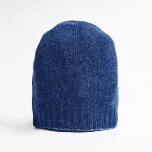 Light And Dark Blue Bicolor Cashmere Beanie>E.Marinella Online