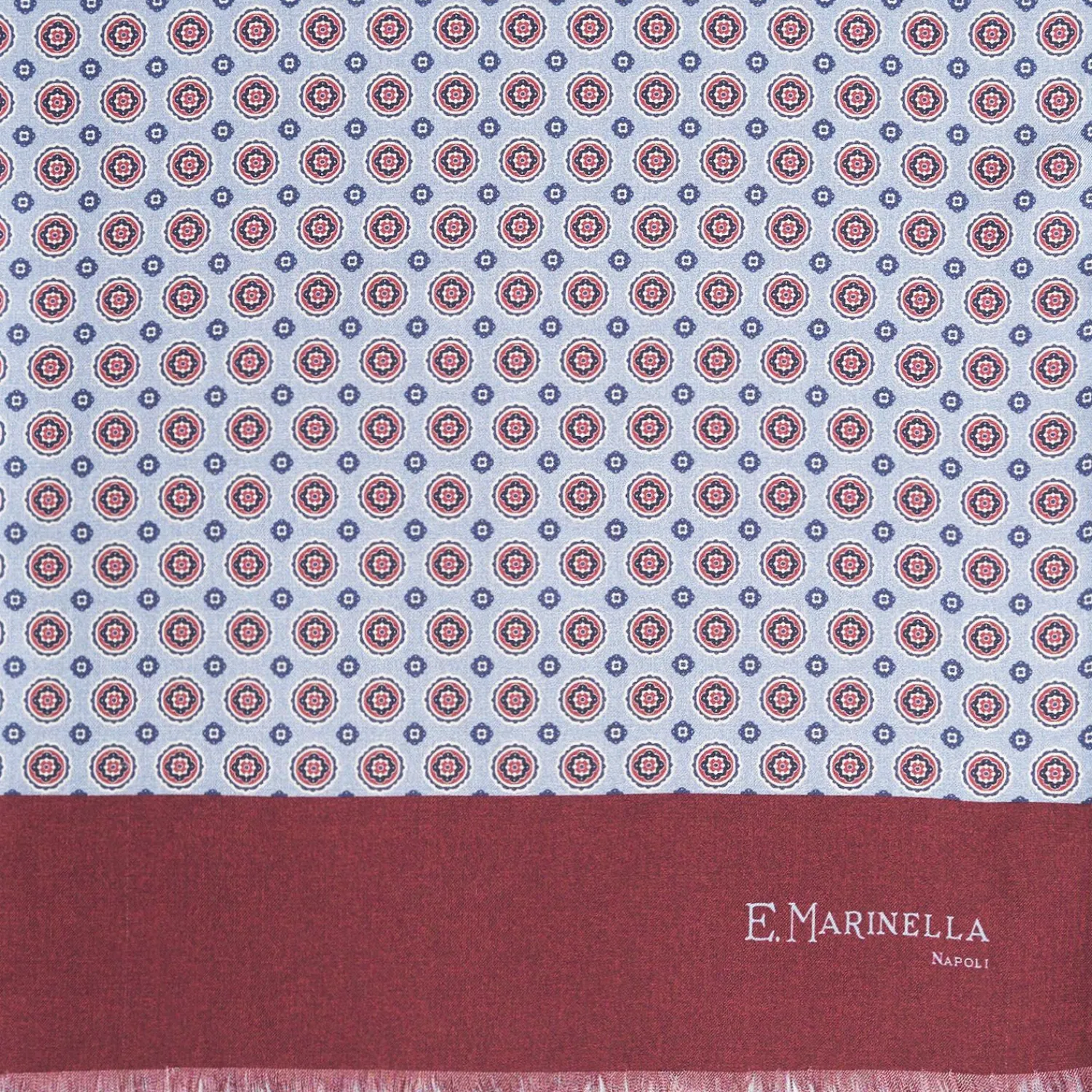 Light Blue And Burgundy Double Silk Scarf>E.Marinella Hot