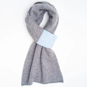Light Blue And Dark Brown Cashmere Neck Warmer>E.Marinella Fashion