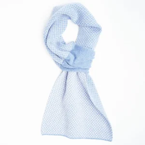 Light Blue And White Cashmere Neck Warmer>E.Marinella Outlet