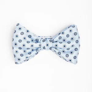 Light Blue Pre-Knotted Bowtie - Small Geometric Pattern>E.Marinella Online