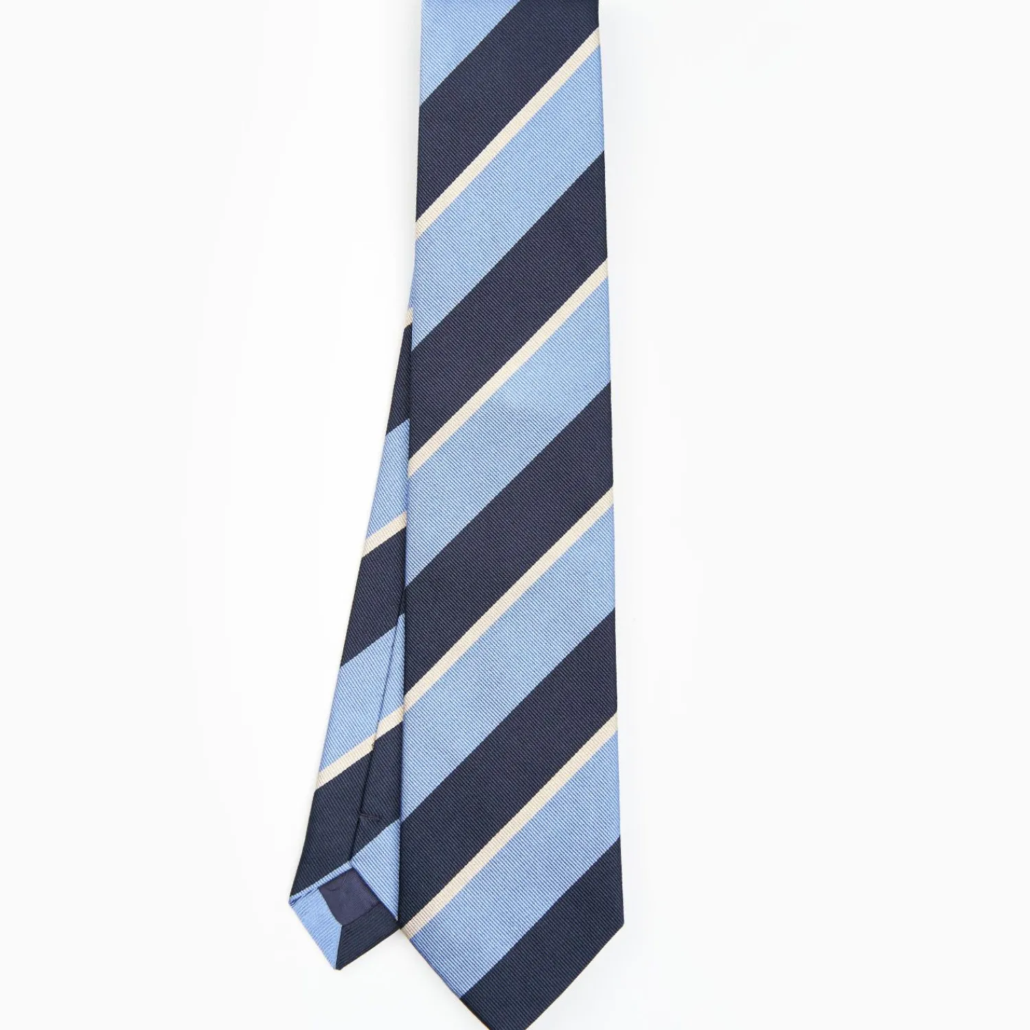 Light Blue Sartorial Striped Silk Tie>E.Marinella Discount