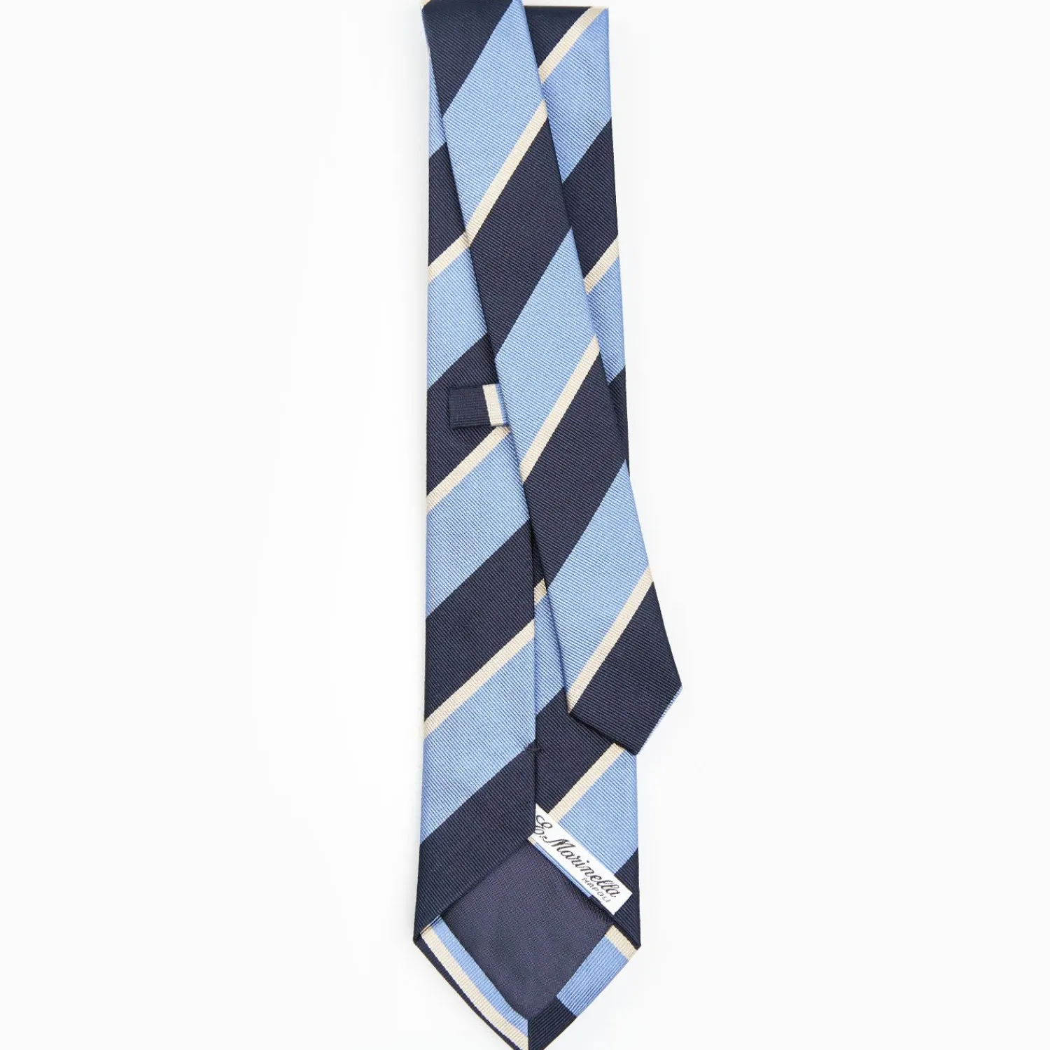 Light Blue Sartorial Striped Silk Tie>E.Marinella Discount