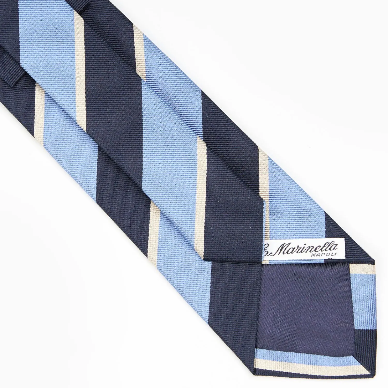 Light Blue Sartorial Striped Silk Tie>E.Marinella Discount
