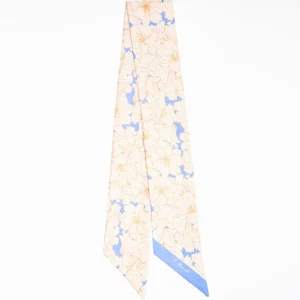 Light Blue Silk Twilly Floral Pattern>E.Marinella Discount