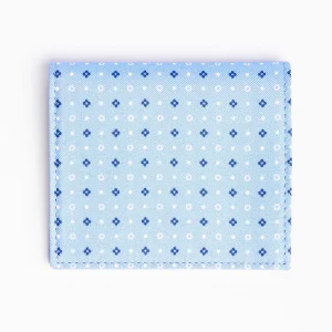 Light Blue Small Wallet In Silk And Leather>E.Marinella Hot