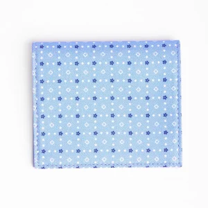 Light Blue Small Wallet In Silk And Leather>E.Marinella Fashion
