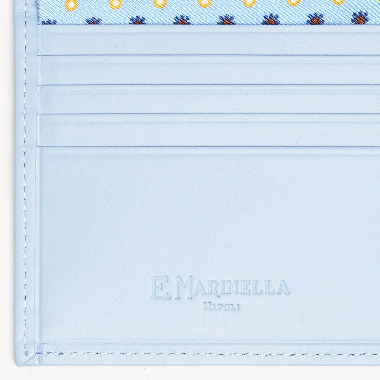 Light Blue Small Wallet In Silk And Leather>E.Marinella Online