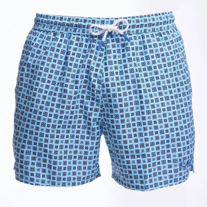 Light Blue Swim Short - Large Flower Pattern>E.Marinella Shop