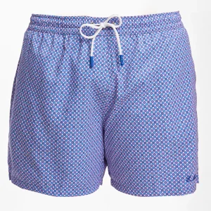Light Blue Swim Short Small Flower Pattern>E.Marinella Clearance