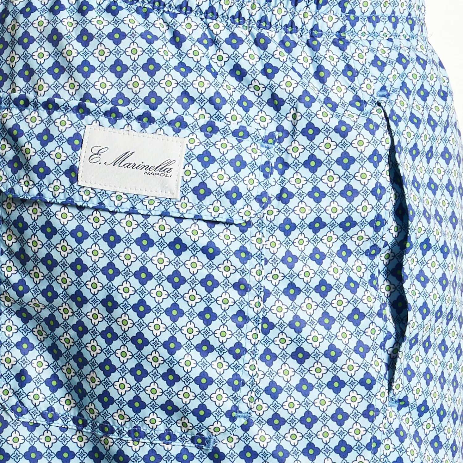 Light Blue Swim Shorts - Large Patterns>E.Marinella Hot