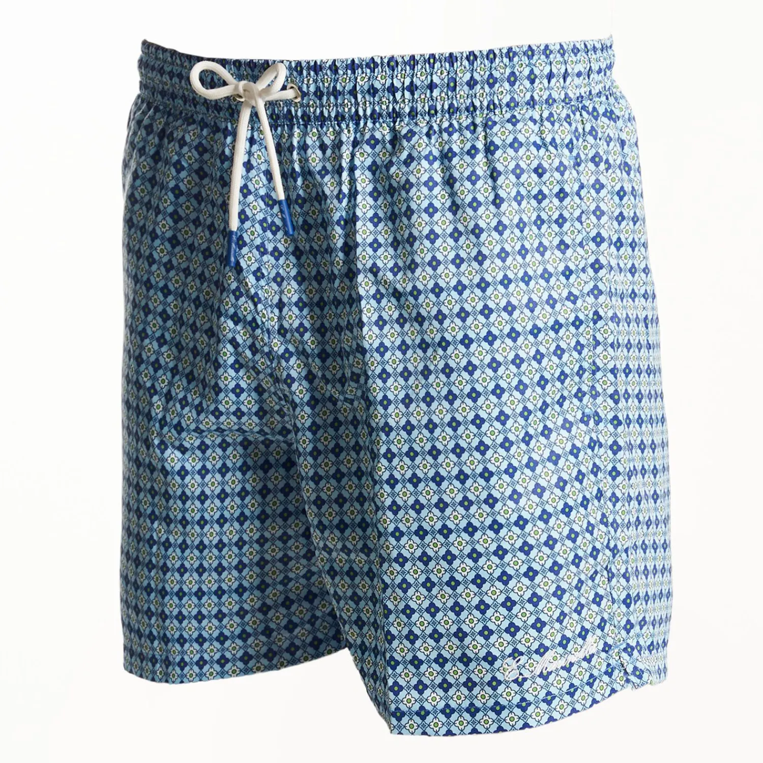 Light Blue Swim Shorts - Large Patterns>E.Marinella Hot