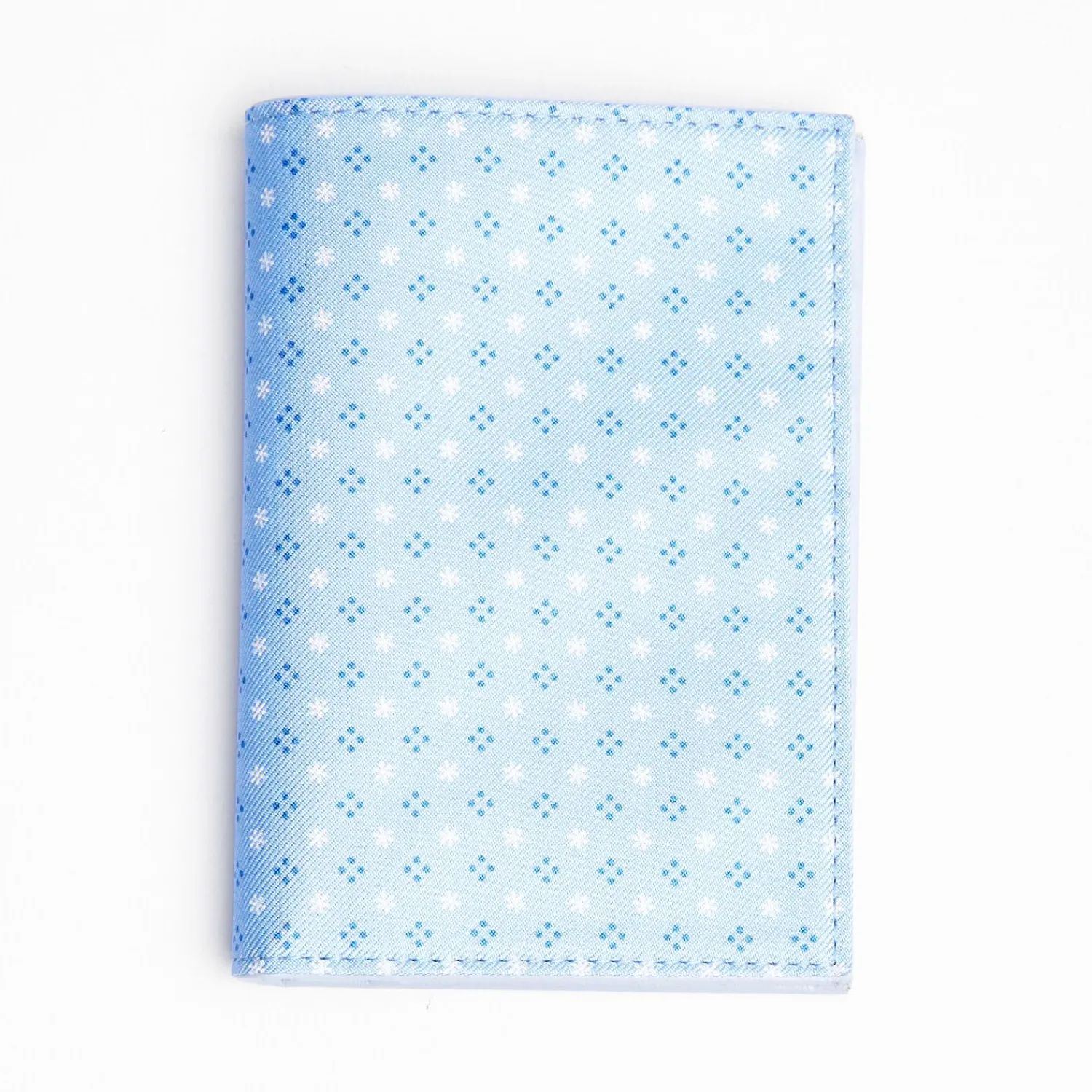 Light Blue Vertical Wallet In Silk And Leather>E.Marinella Hot