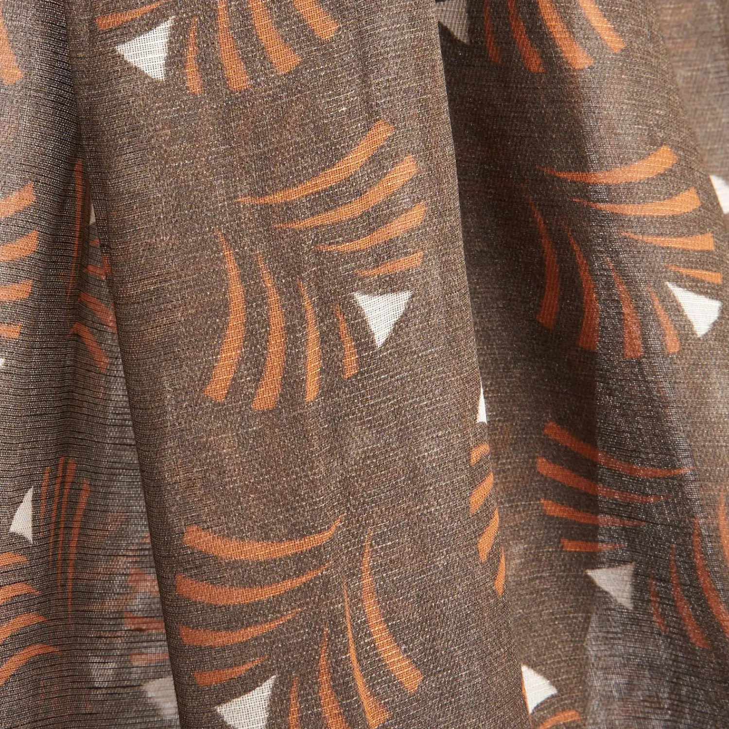 Light Brbown Cotton And Linen Scarf - Orange Fans>E.Marinella Hot