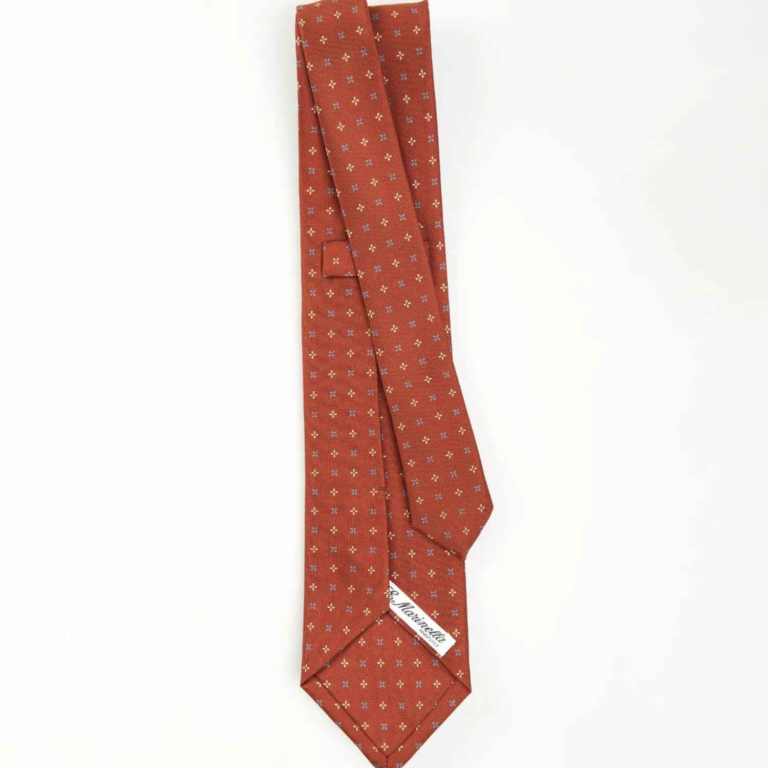 Light Brown Sartorial Classic Tie - Small Flower Pattern>E.Marinella Best Sale