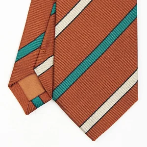 Light Brown Sartorial Striped Tie>E.Marinella Hot