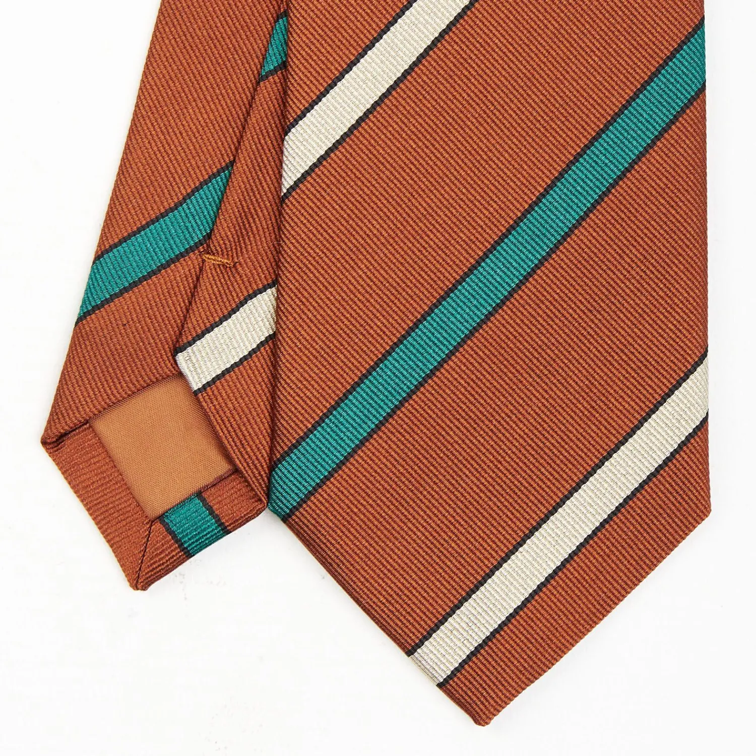 Light Brown Sartorial Striped Tie>E.Marinella Hot