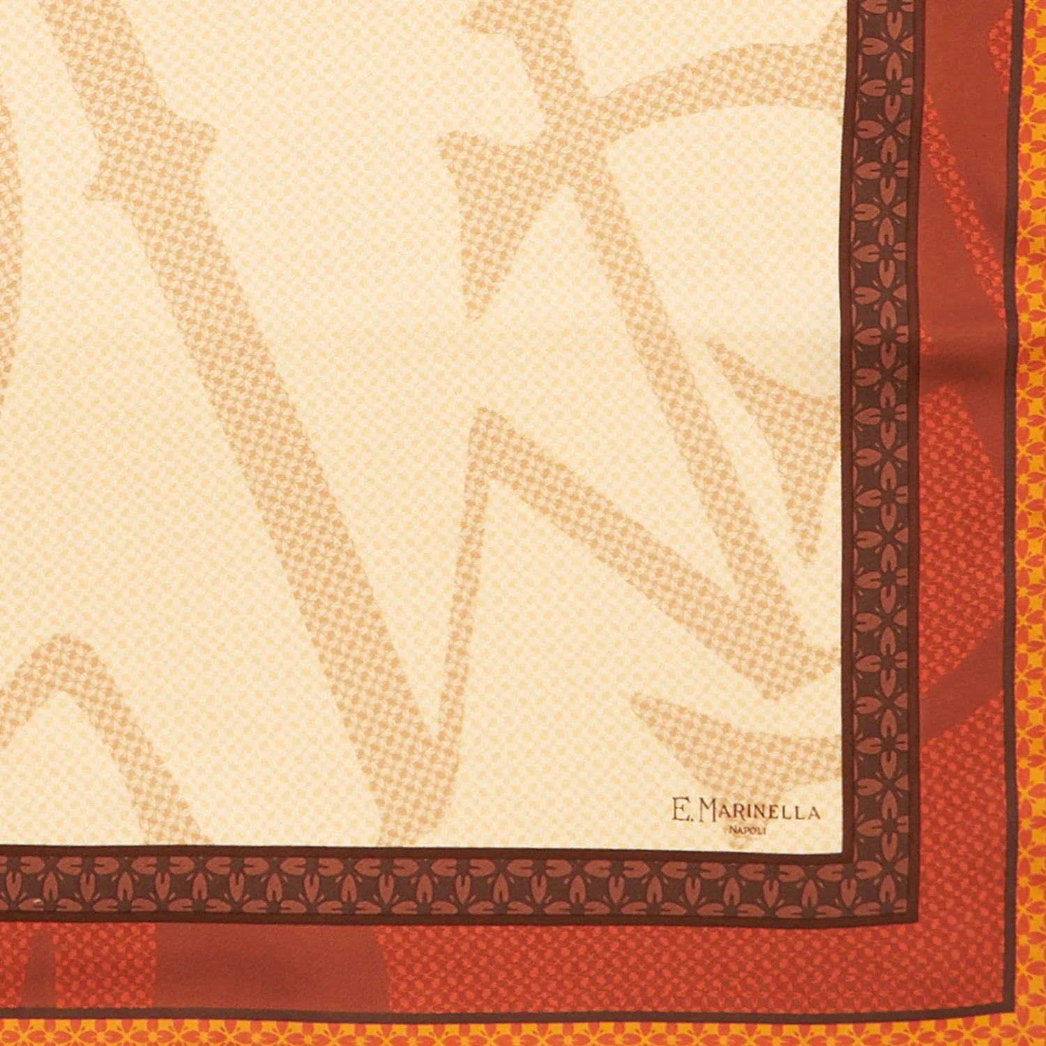 Light Brown Silk Scarf 90 - Archivio Ispiration 1961>E.Marinella Outlet