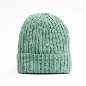 Light Green Cashmere Ribbed Beanie>E.Marinella Cheap