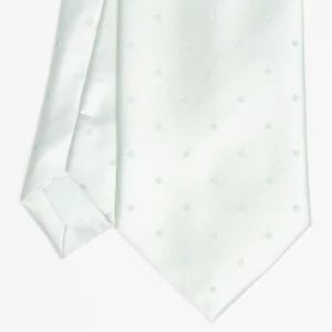 Light Green Cerimonial Silk Satin Tie Polka Dot Pattern>E.Marinella Best