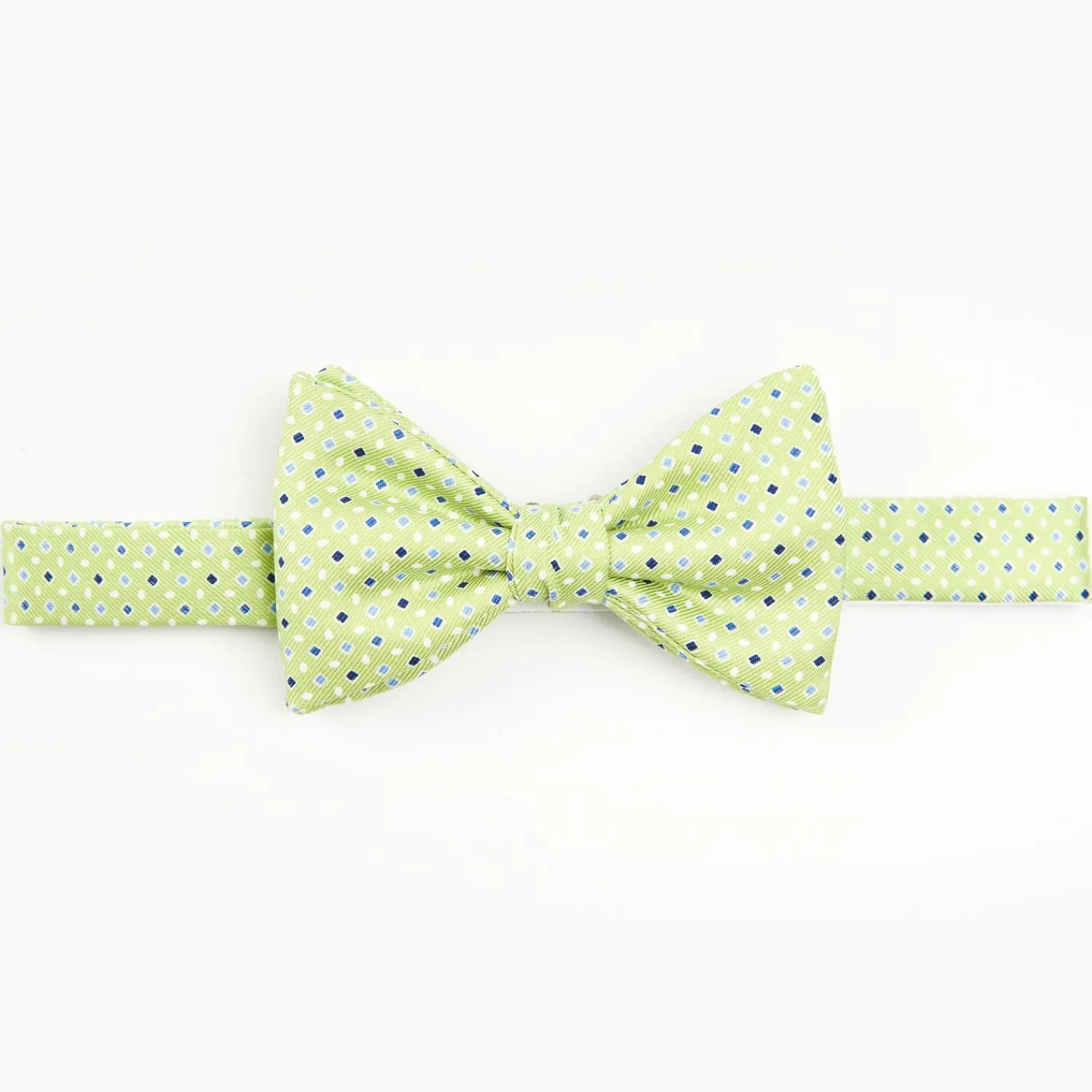 Light Green Pre-Knotted Bowtie - Small Geometric Pattern>E.Marinella Best Sale
