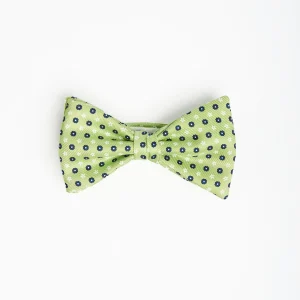 Light Green Pre-Knotted Silk Bowtie - Small Flower Pattern>E.Marinella Fashion